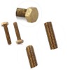 Yudesun 3Pcs M10x60mm Hex Bolts Screws Brass Hardware Machine Fasteners