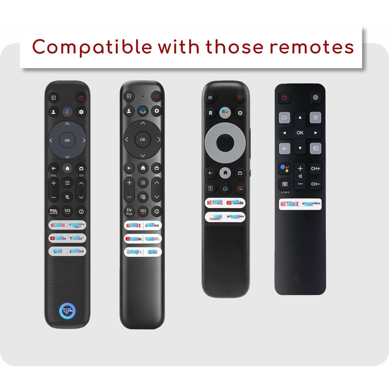Smart Voice Replacement for TCL TV Remote, Motion Backlit, Voice,