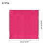 sourcing map 24pcs Rose Red Satin Table Napkins Polyester Square