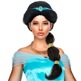 W WIDMANN MILANO Party Fashion - Arab Princess Black Synthetic Hair Wig Long Hair Wig Fairy Tale