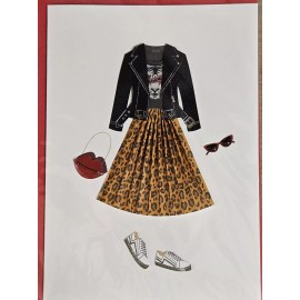 Papyrus Birthday Card (Truly Amazing) Punk Leopard Skirt Outfit Girls