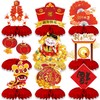Chinese New Year Honeycomb Centerpieces, 9 Pieces Lunar New Year