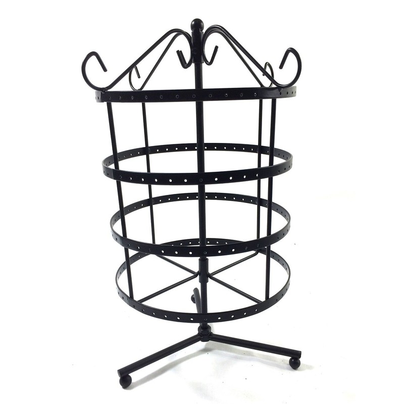 96 Pairs Black Color Rotating Earring Holder / Earring Tree