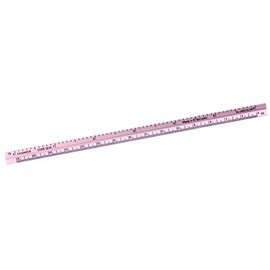 Alumicolor Pocket-Size Engineer Scale, Aluminum, 6 inches, Pink (3210-7)