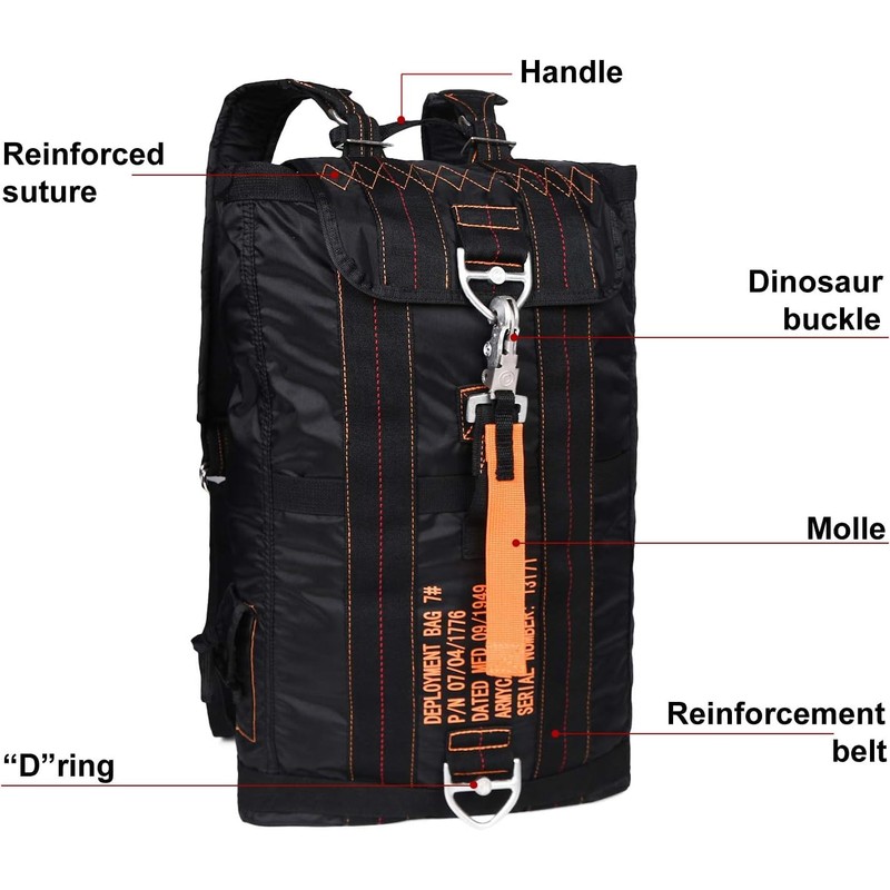 HYKING AIR FORCE Parachute Buckles Hook Tactical Deployment Weekender Backpack