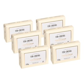 Fer à Cheval Marseille Soap Gentle Perfumed Soap Bar Set of 6, White Tea & Yuzu Scent, 125 g/4.41 oz, Hypoallergenic, Made in France