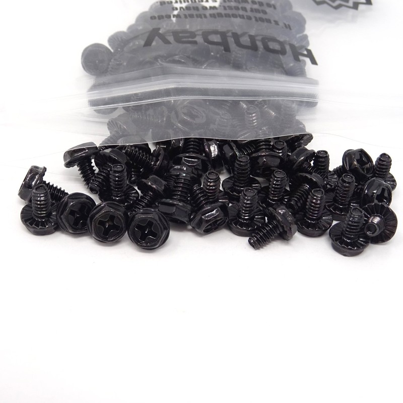 Honbay 100PCS 6#-32x6 Hex Phillips Head Replacement PC Computer Case