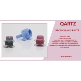 Qartz Prophy Paste Cups MINT MEDIUM Grit Qartz 200/Box  DENTAL W/FLOURIDE - 2 BOXES