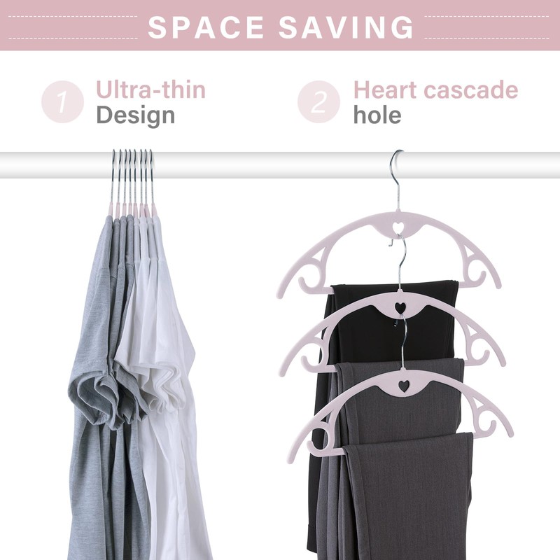 IEOKE Velvet Hangers, 50 Pack No Shoulder Bumps Ultra Thin