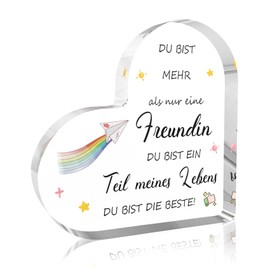 Friendship Gifts for Women, Gift Girlfriend Birthday Gift for Girlfriend Christmas Valentine's Day, Best Friends Gifts Birthday 20 30 40 50 60 70 80, Acrylic Glass Plate