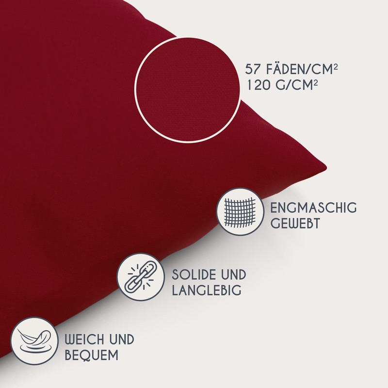 Dreamzie Renforcé Cotton Pillowcase 40 x 80 cm (Set of