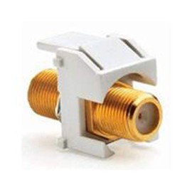 Legrand - On-Q WP3480BK Recessed Gold FConnector, Black