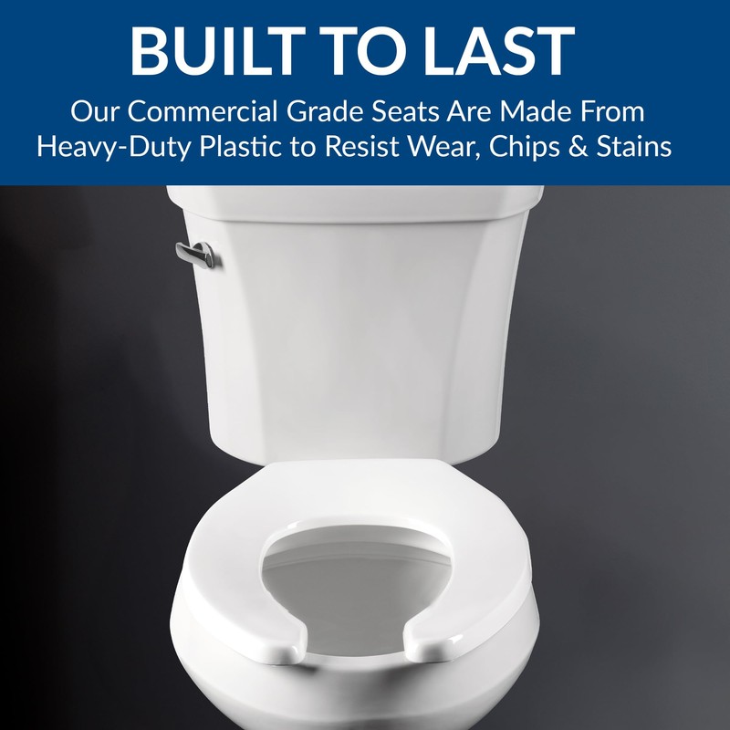 CHURCH 295SSCT Commercial Open Front Plastic Toilet Seat, Heavy Duty