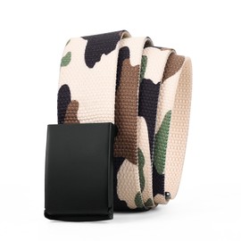 S-MAN 3.8cm Wide Mens Camouflage Pattern Canvas Webbing Fabric Belts Adjustable Jeans Belt