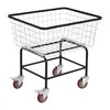 YITAHOME Wire Laundry Cart 2.5 Bushel, Rolling Laundry Basket with