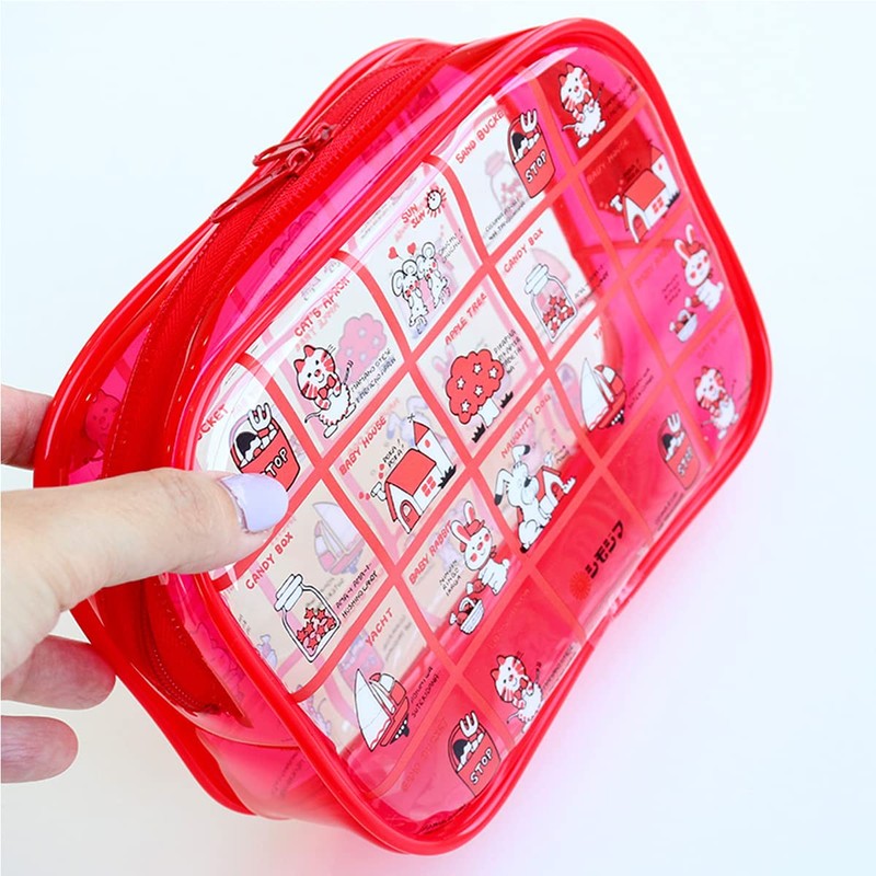 Shimojima Stop Pail Clear Pouch, Pouch, Accessory Case, Showa Retro
