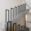 U Shaped Stair Railing Indoor, Black Metal Railings Outdoor, Hand