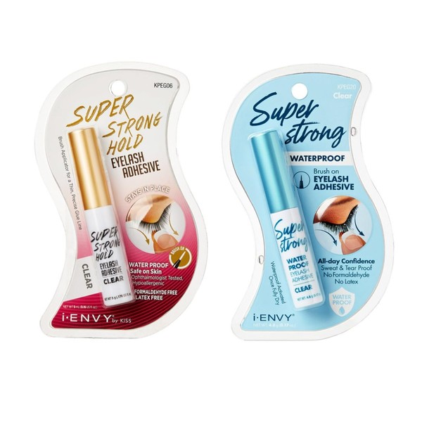 i-ENVY Super Strong Waterproof Clear Eyelash Adhesive, Long Lasting Sweat