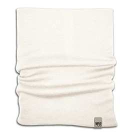 100% Merino Wool - Midweight Neck Gaiter - Skiing Neck Warmer - Winter Face Mask - Multipurpose Headwear - Natural Cream - Moisture Wicking Neck Wear