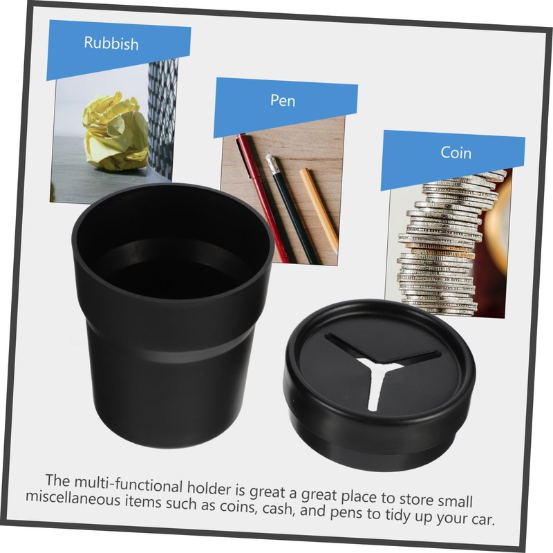 GRIRIW 2pcs Car Trash Can with Lid Cup Shape Mini