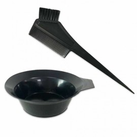 Disposable Hair Dye Bowl and Brush Set Hair Salon Dye Brush 2 - Dye Bowl 9ea