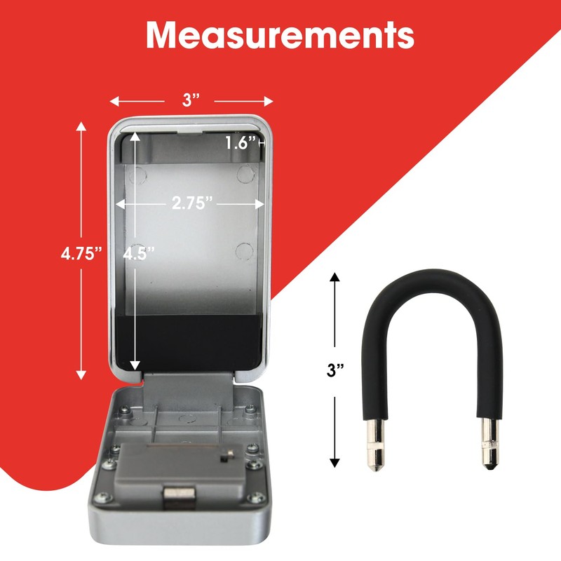 Lacrabe Large Capacity Lock Box, Keys Fall Protection Compartment included,