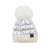 Funky Junque Women's Puffer Down Beanie - Ivory