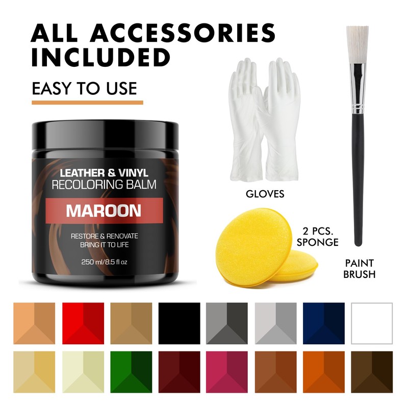 FORTIVO Leather and Vinyl Recoloring Balm Maroon