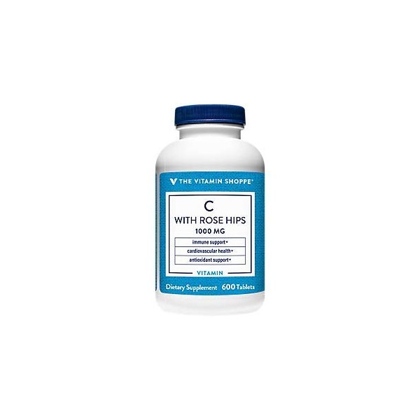 The Vitamin Shoppe C-1000 with Rose Hips 600 Tablets