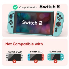 TIKOdirect Protective Case for Switch 2, Hard PC Slim Dockable Cover Case Designed for Switch 2 2025, Game Console and Joy Con Controllers, Blue