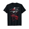 Red And Black Dynamic Splatter Graphic T-Shirt