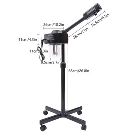 Facial Steamer Professional Face Steamer with Strong Hot Mist 360°Rotatable Nozzle and Adjustable Stand for Deep Skin Care and Cleansing in Beauty Salons Spas and Home Use