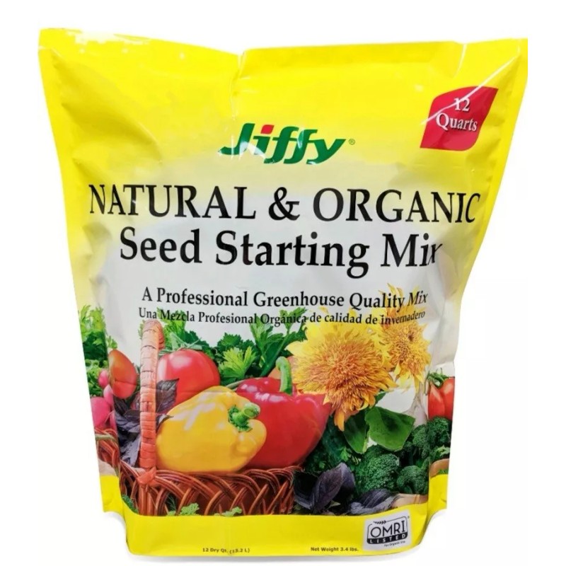 JIFFY Natural & Organic SEED STARTER MIX Potting soil GREENHOUSE