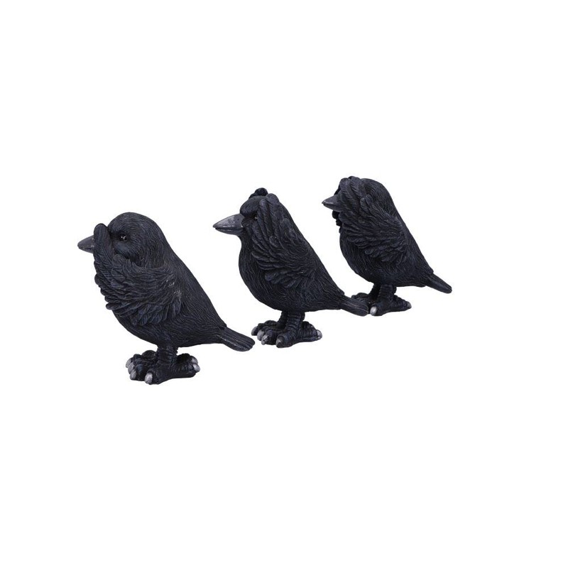 Nemesis Now Three Wise Ravens, Black, 8.7cm (B6023V2)
