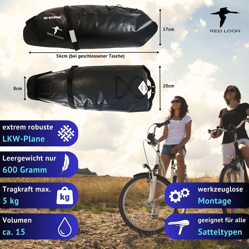 Red Loon Bicycle Saddle Bag Bicycle Seat Bag Backloader Bike