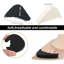 SDXCJY 8 Pairs Soft Sponge Adjustable Shoe Filler,Toe Inserts for Shoes Too Big,Toe Filler Inserts Unisex Breathable Soft,Fit One Size for Women and Men. (8Pairs, one Size)