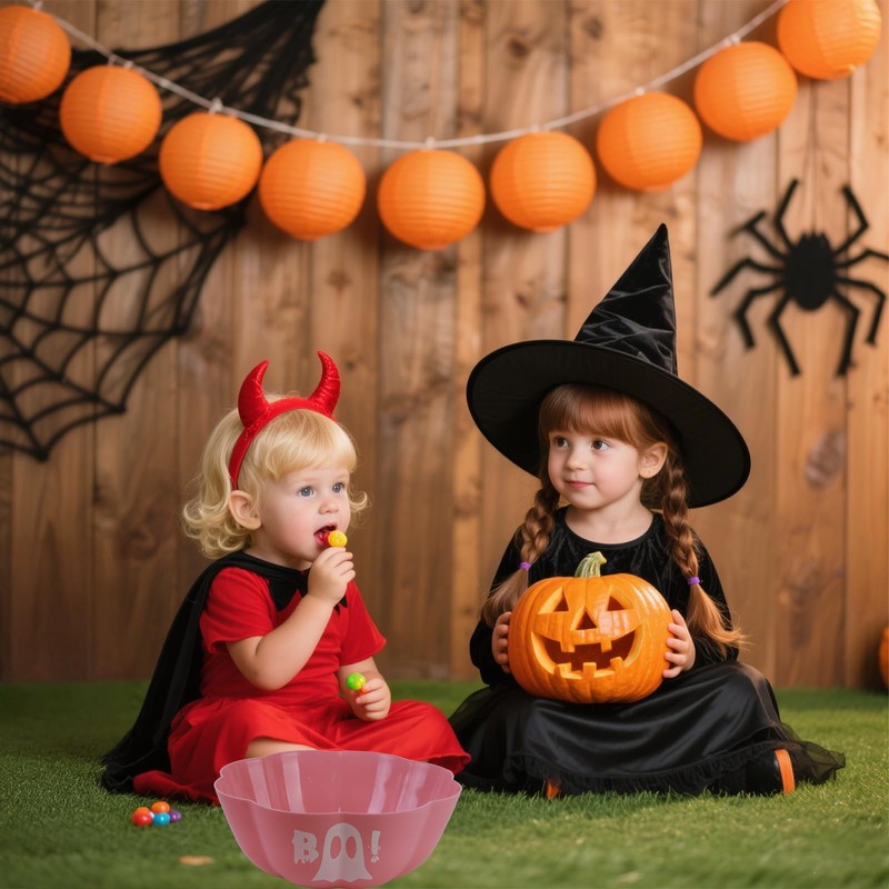 4 Pcs Large halloween candy bowl Trick or Treat Candy