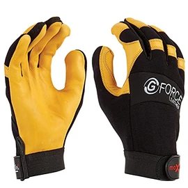 Maxisafe G-Force Leather Palm Mechanics Gloves, Large