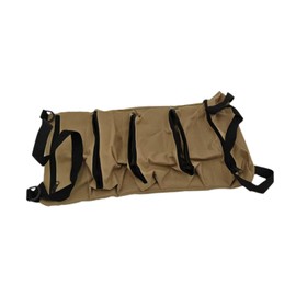 Sharplace Tool Roll up Bag Handbag with 5 Zipper Pockets Waterproof Multifunctional Portable Storage Pouch for Dad Gifts Lightweight, Khaki