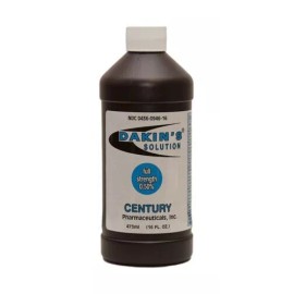 CENTURY Dakin's Solution Full Strength Sodium Hypochlorite 0.5% Wound Cleanser 16 Ounce