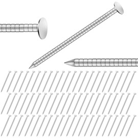 Tandefio 2 Pounds Box 1-3/4 Inch Siding Nails 304 Stainless Steel Roofing Nails Flat Head Hardware Nail Shingles Roofing Tile and Slating Nail for Wall, Siding, Hardware, Cedar Wood, Decking