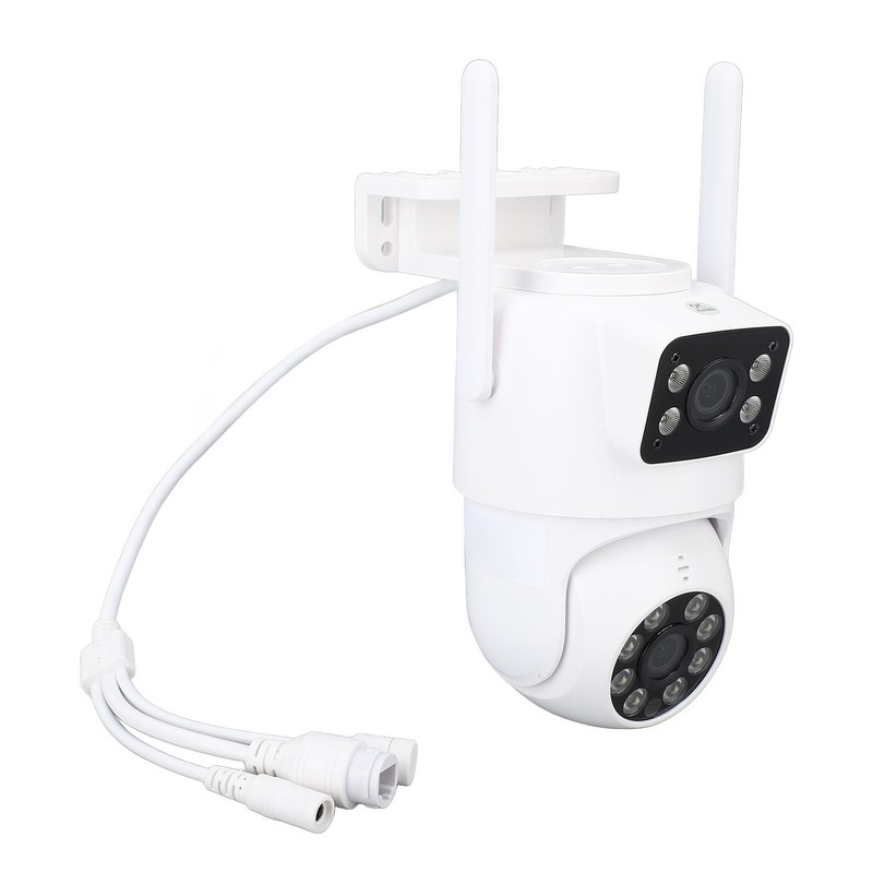 PTZ Security Camera WiFi Dual Lens 4MP Night Vision Motion