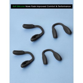 Acefrog Upgraded 4 Pieces Nose Pads for Oakley Split Shot OO9416, Crossrange OO9371, Targetline OO9397 OO9398 Sunglasses, Push-in Nose Piece Replacement, Anti-Slip Nose Pad, Black