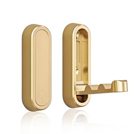 Wshxjzyay 4pack Gold Foldable Wall Hooks, Folding Coat Hooks Wall Mounted, Foldable Plant Hanger, Gold Coat Rack Wall Mount (4, Round)