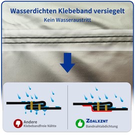 ZOALXZNT Sun Island Cover Oval Waterproof, Sun Island Protective Cover Oval with Drawstring and Adjustable Buckles, Cover Sun Island Oval 420D Oxford Fabric (Black, 205 x 145 x 85/45 cm)