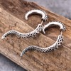 OUFER 2PCS 18G Stainless Steel Octopus Earrings Fake Spiral Tapers