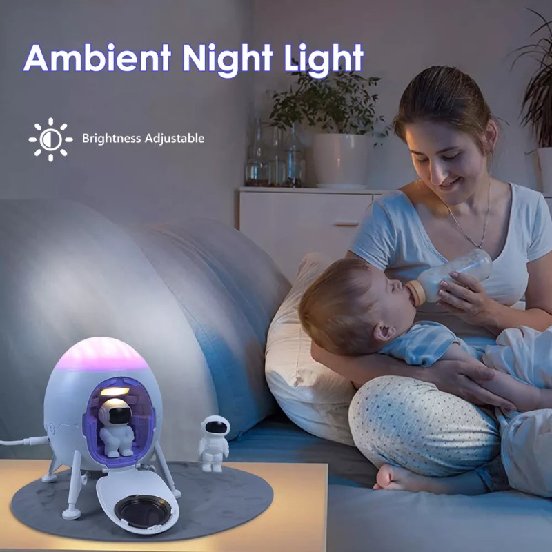 Astronaut Lander Galaxy Projector Light Bluetooth Speaker Christmas Decor Gift