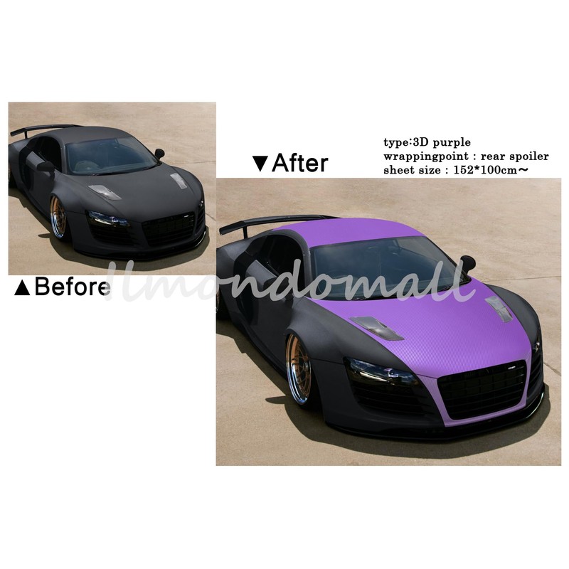 IlMondoMall Carbon Sheet, 3D Carbon-like, Car Wrapping Sheet, Car Wrapping