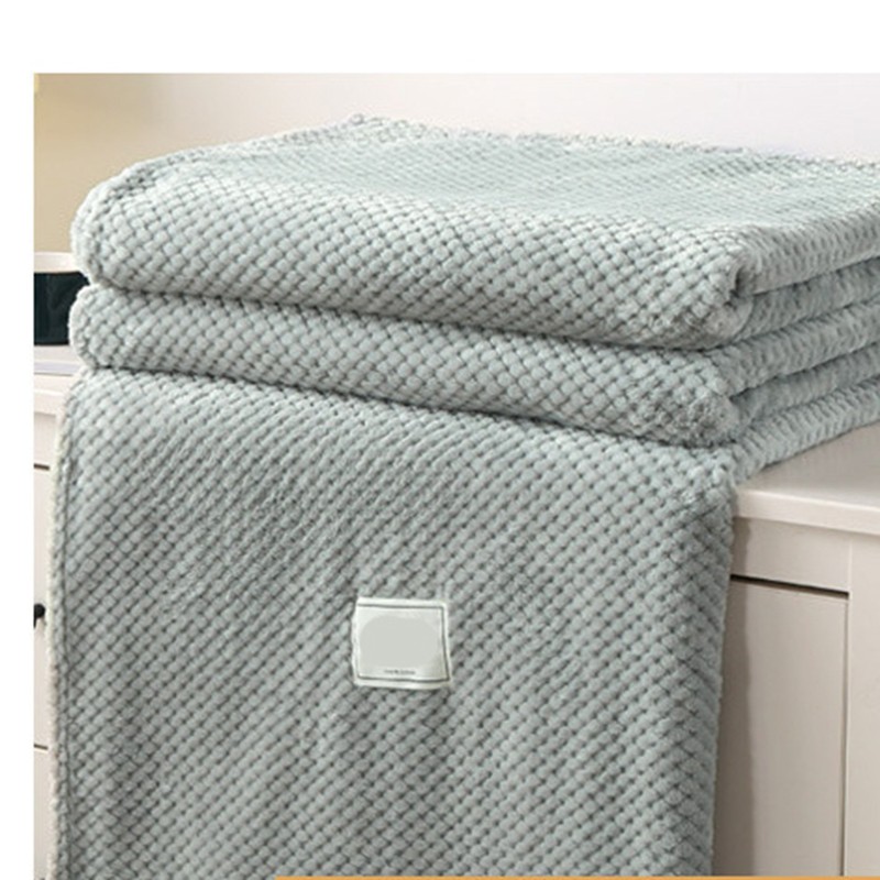 Cooling Blanket Milk Fleece Lattice Jacquard Blanket Summer Cold Single