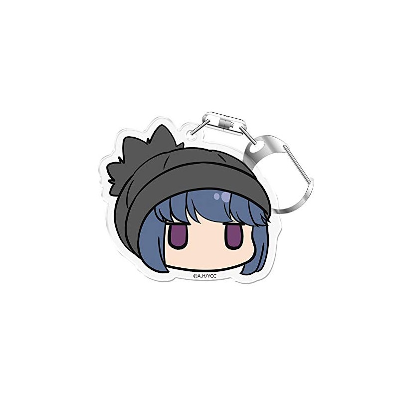 Yurucamp Face Stamp Key Chain Rin Shima High Bocce Ver.